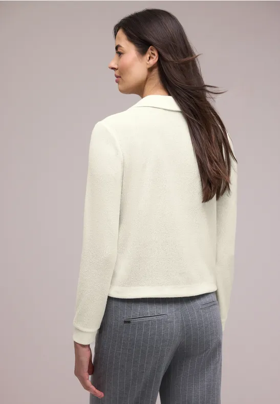 Langarm Jacke mit V-Neck