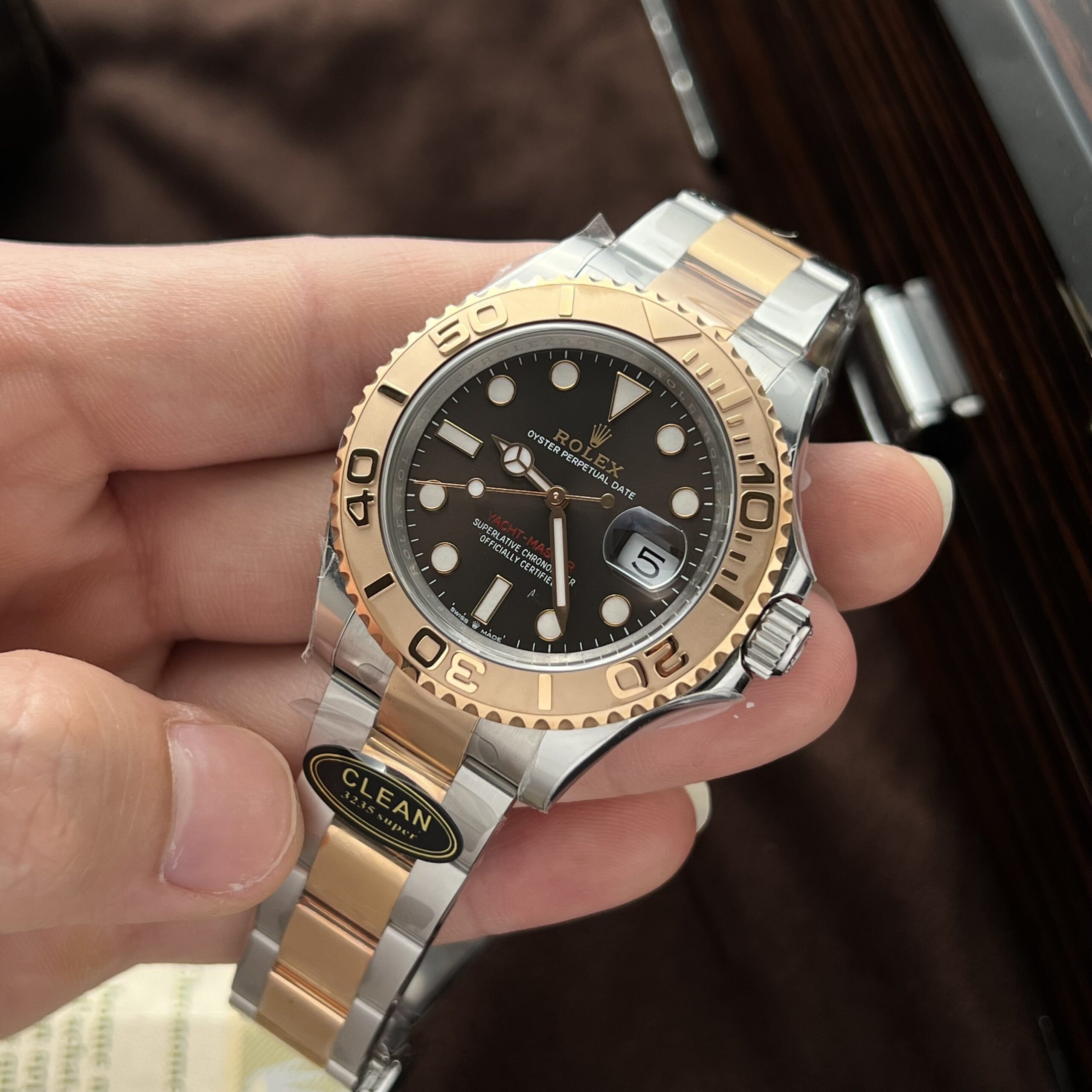 Rolex Yacht-Master 126621 SS/RG Plated Chocolate Dial 40mm Oyster Super Clone