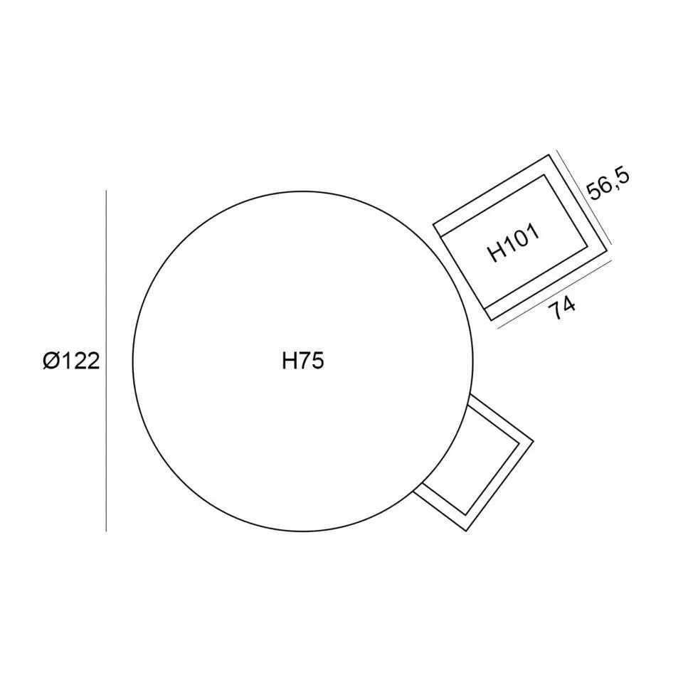 Garden Impressions Aleria - Tulli tuinset 5-delig taupe &Oslash;122x75 cm