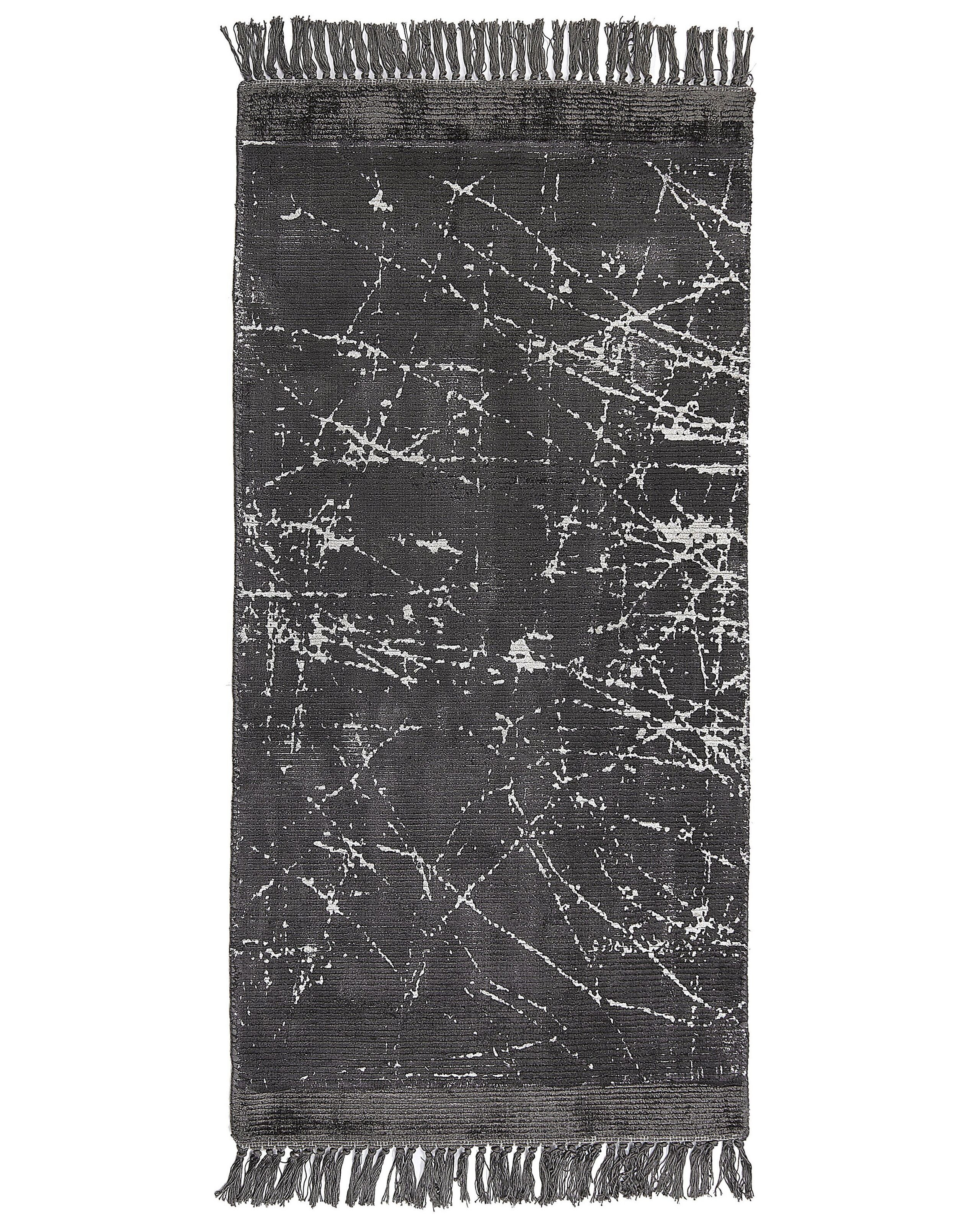 Dywan z wiskozy 80x150 cm ciemnoszary