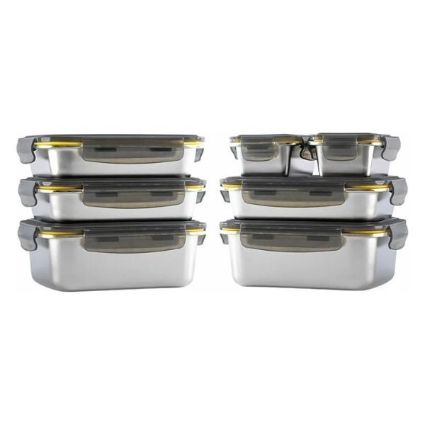 LunchBox PIKA zestaw 7 pojemników inox do piekarnika i mikrofali
