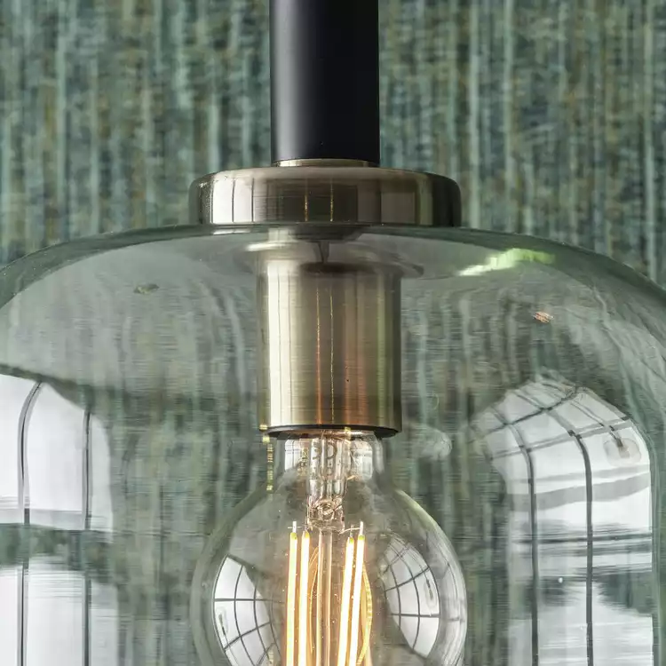 Pacific Florence Glass Pendant Light - Black