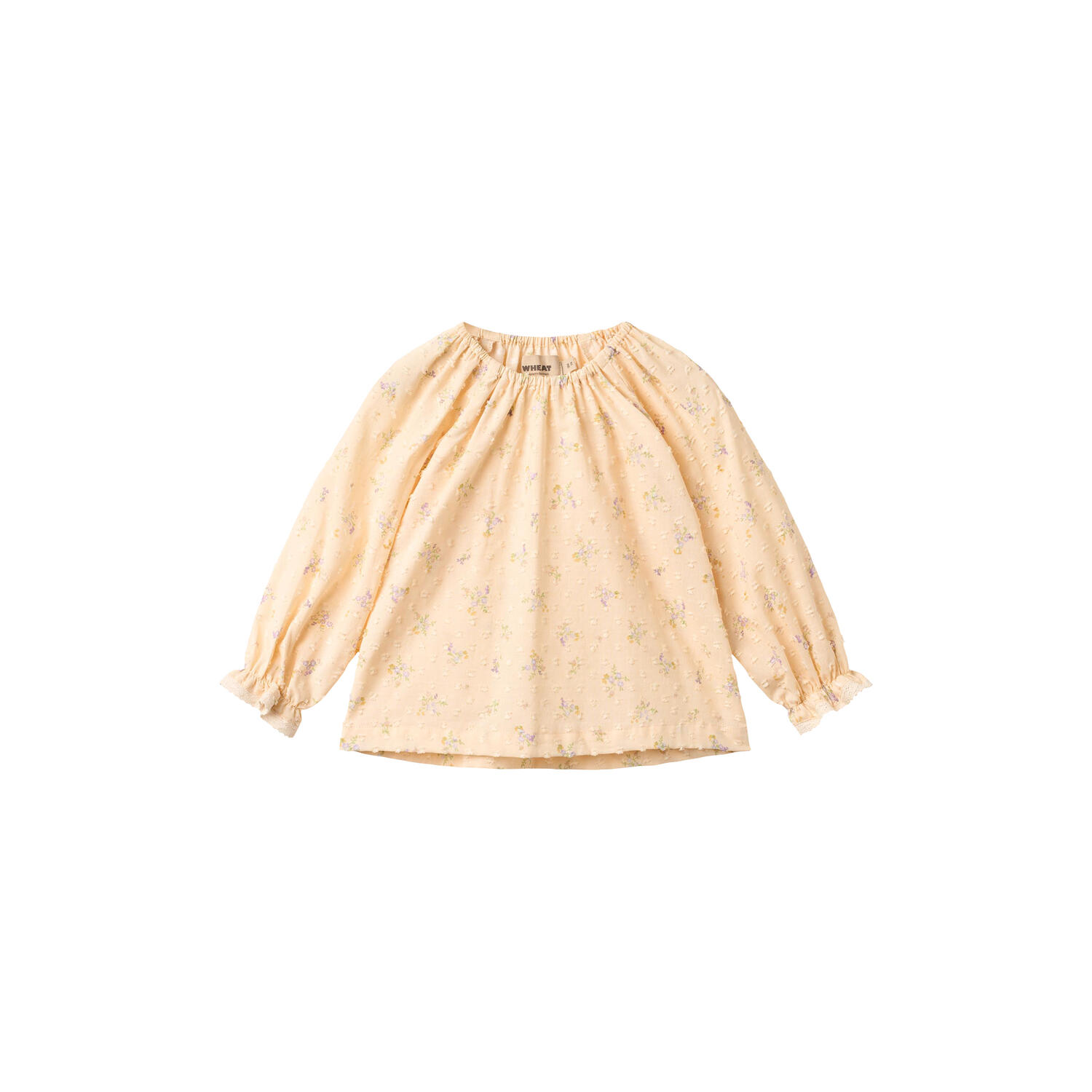 Blouse Merle, barely apricot flowers