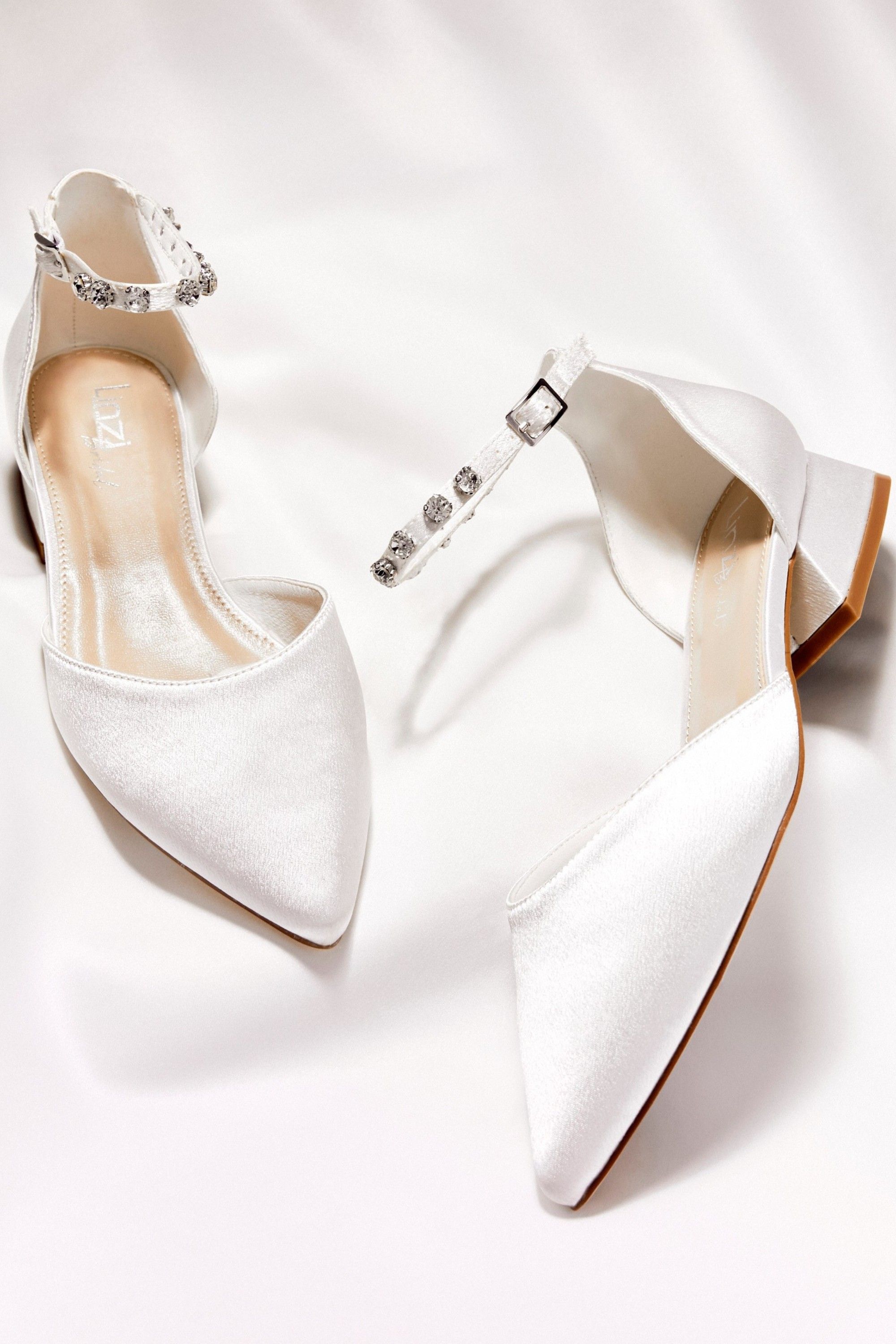 Linzi Everlasting Wide Fit Bridal Low Court Heels
