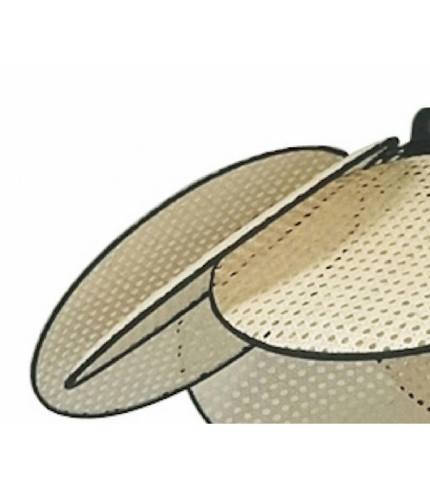 CANNAGE - Suspension en cannage et ganses noires D73cm