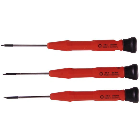 Feinmechanikerschraubendreher-Set, Metall, 3-tlg., 40g