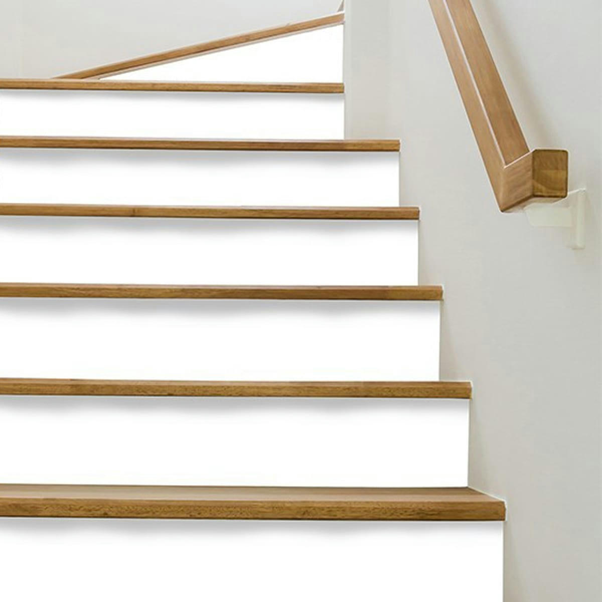 TOTAL WHITE - Lot de 5 Contremarches H 15xL100cm Blanc Classique Scandinave