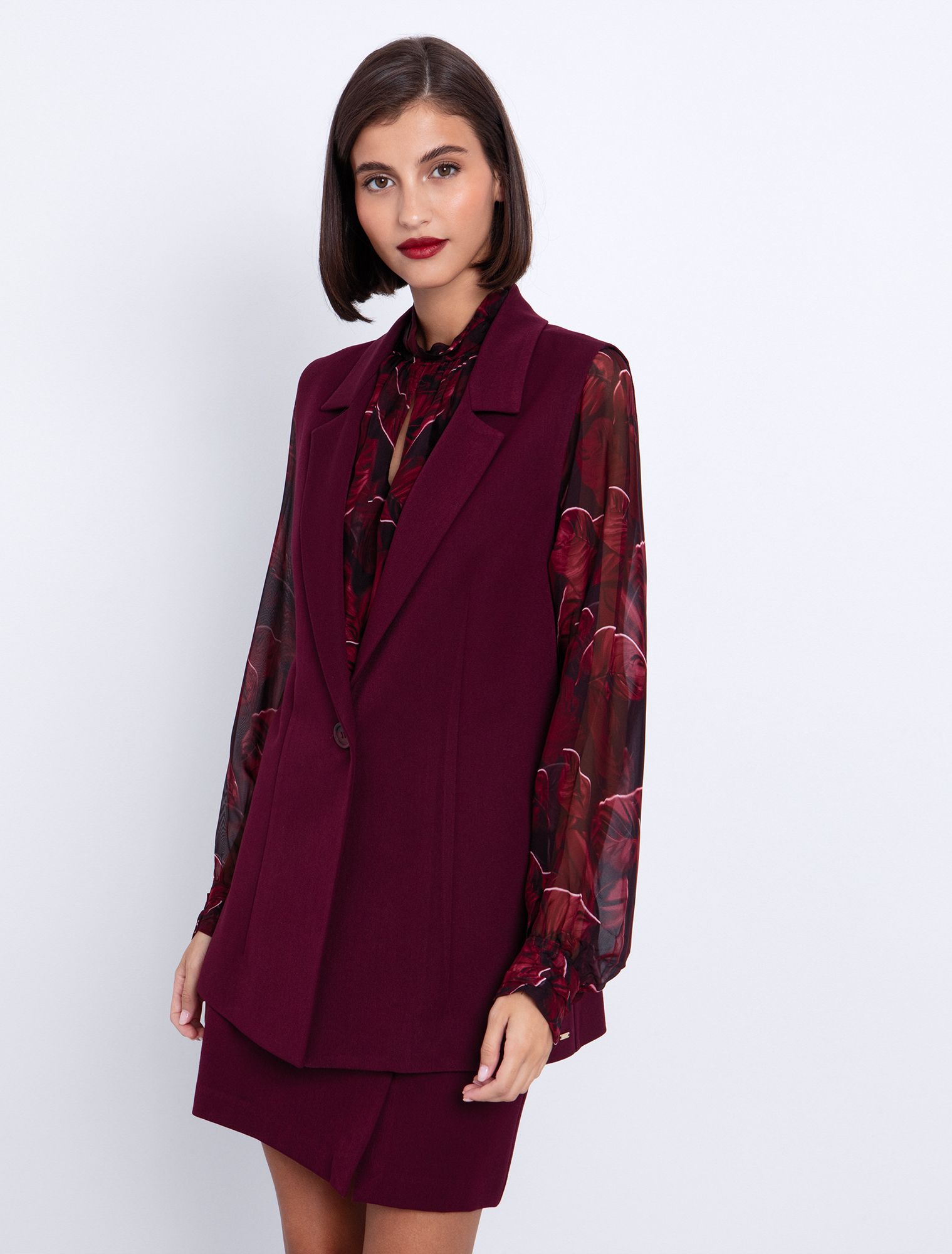 Mid length γιλέκο σε ίσια γραμμή