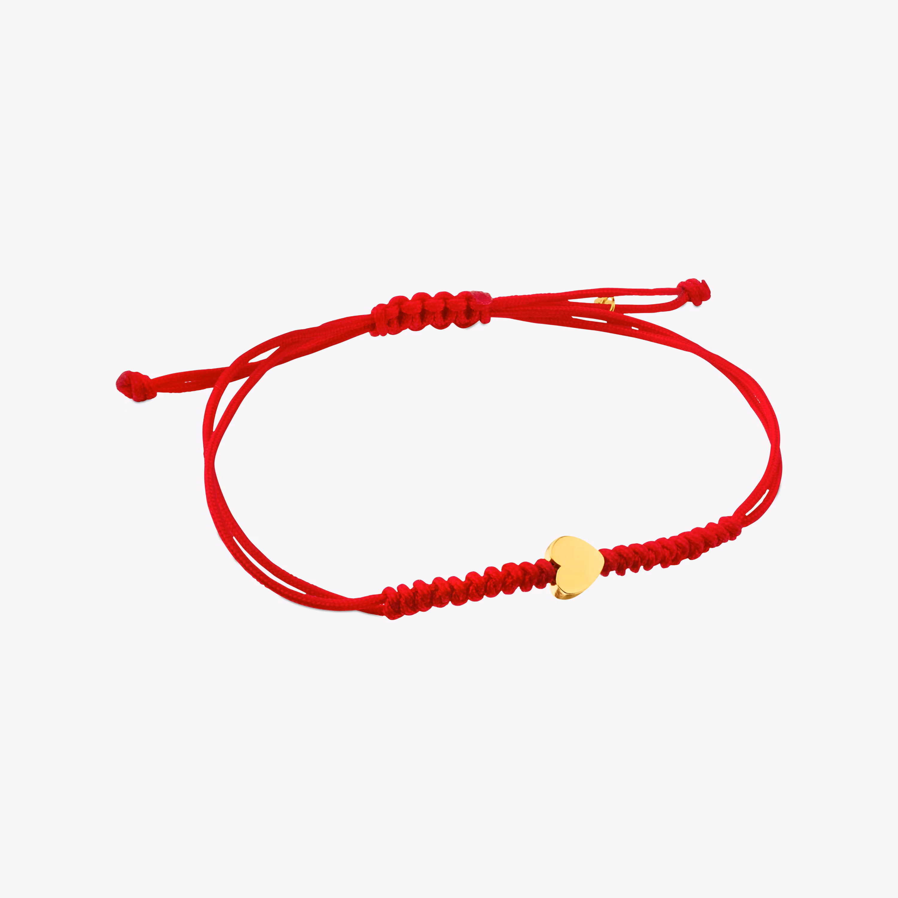 Pulsera corazón de cordón en color rojo y oro Sweet Dolls XXS