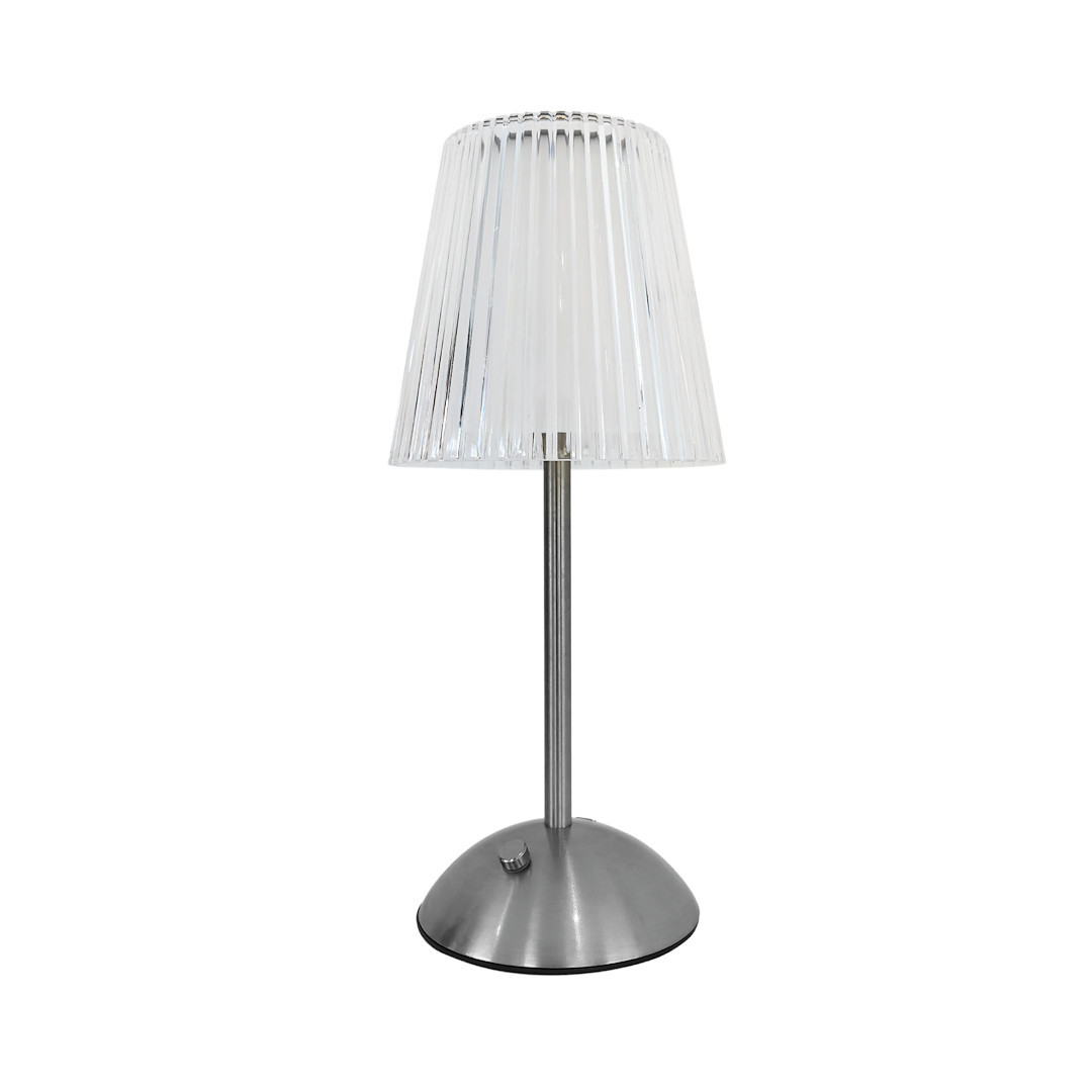 Lampa stołowa glamour TACOMA satyno-przezroczysty LED 1.6W wys:30cm Milagro