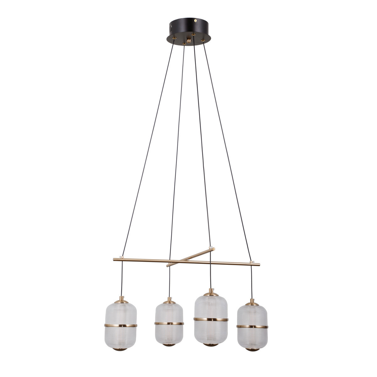 Lampa wisząca ALANI czarna matowa LED 4x24W Ciepła biel 1931lm Italux