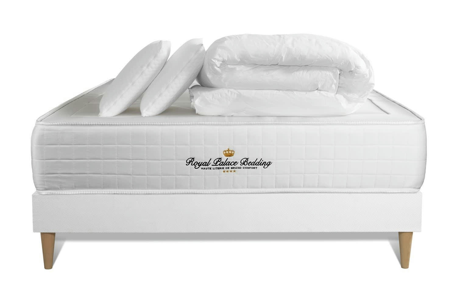 WINDSOR - Pack matelas sommier kit 160x200 oreiller couette