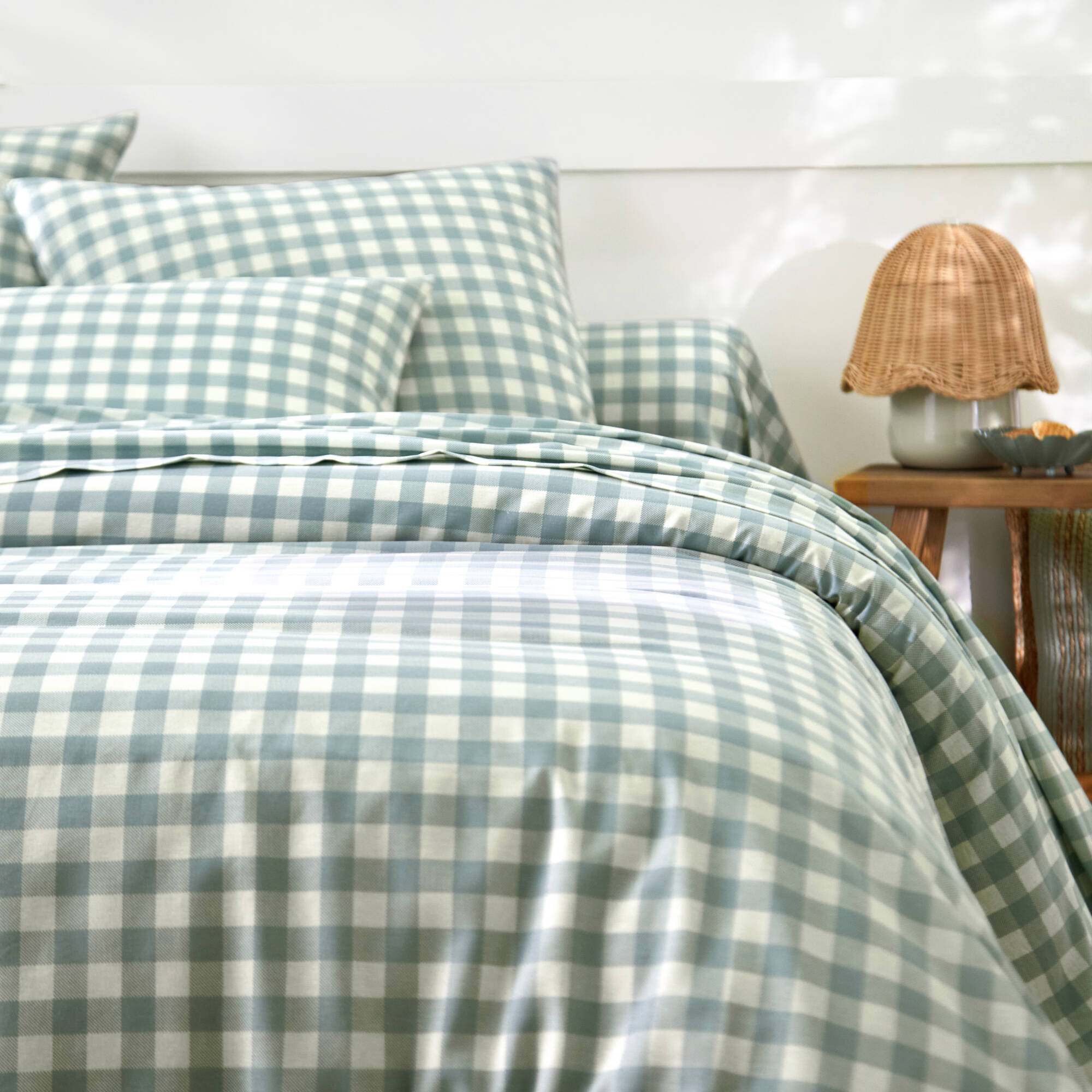 Linge de lit Lou imprimé carreaux - en coton
