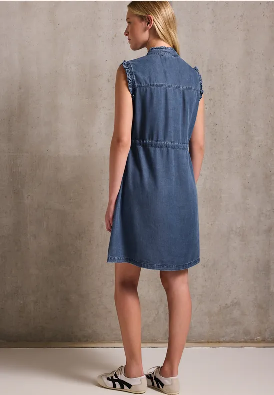 Jeanskleid mit Rüschen