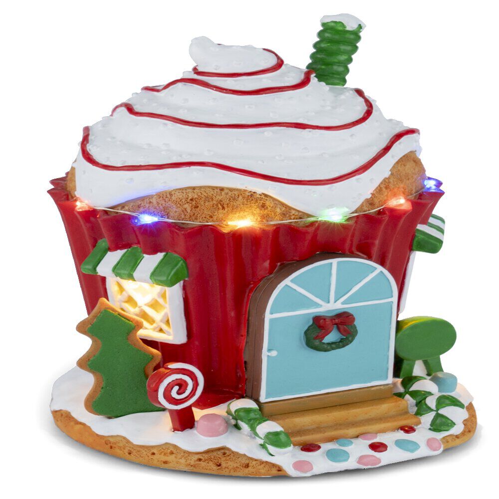 Maison cupcake lumineuse, animée et musicale