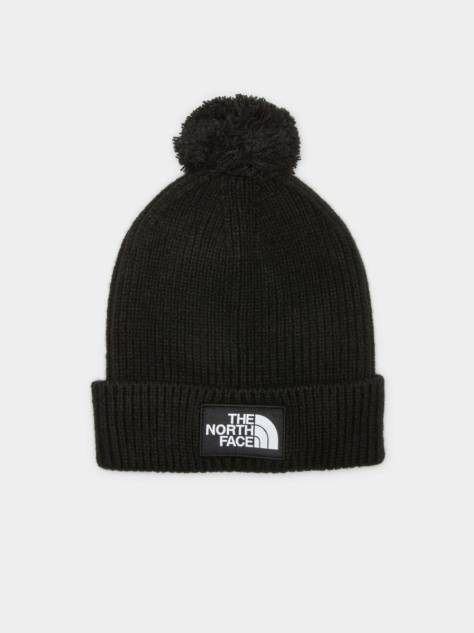 TNF Logo Box Pom Pom Beanie