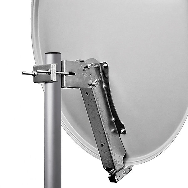 Parabole satellite acier Blanche 80cm Recondionnéavec Support LNB en Acier Galvanisé idéal ASTRA EUTELSAT HDSAT