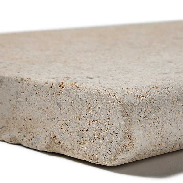 Margelle de piscine Pierre de Bourgogne Semond Doré 60x30x3,8 cm Bord 1/2 Rond (à l'unité) - RO'MA NATURE