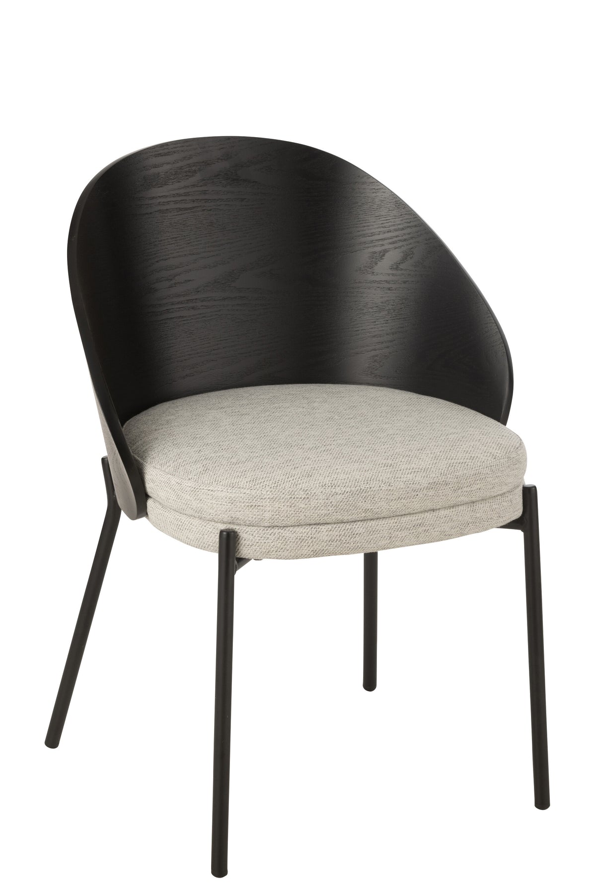 J-Line stoel Lone - multiplex/metaal - zwart/grijs