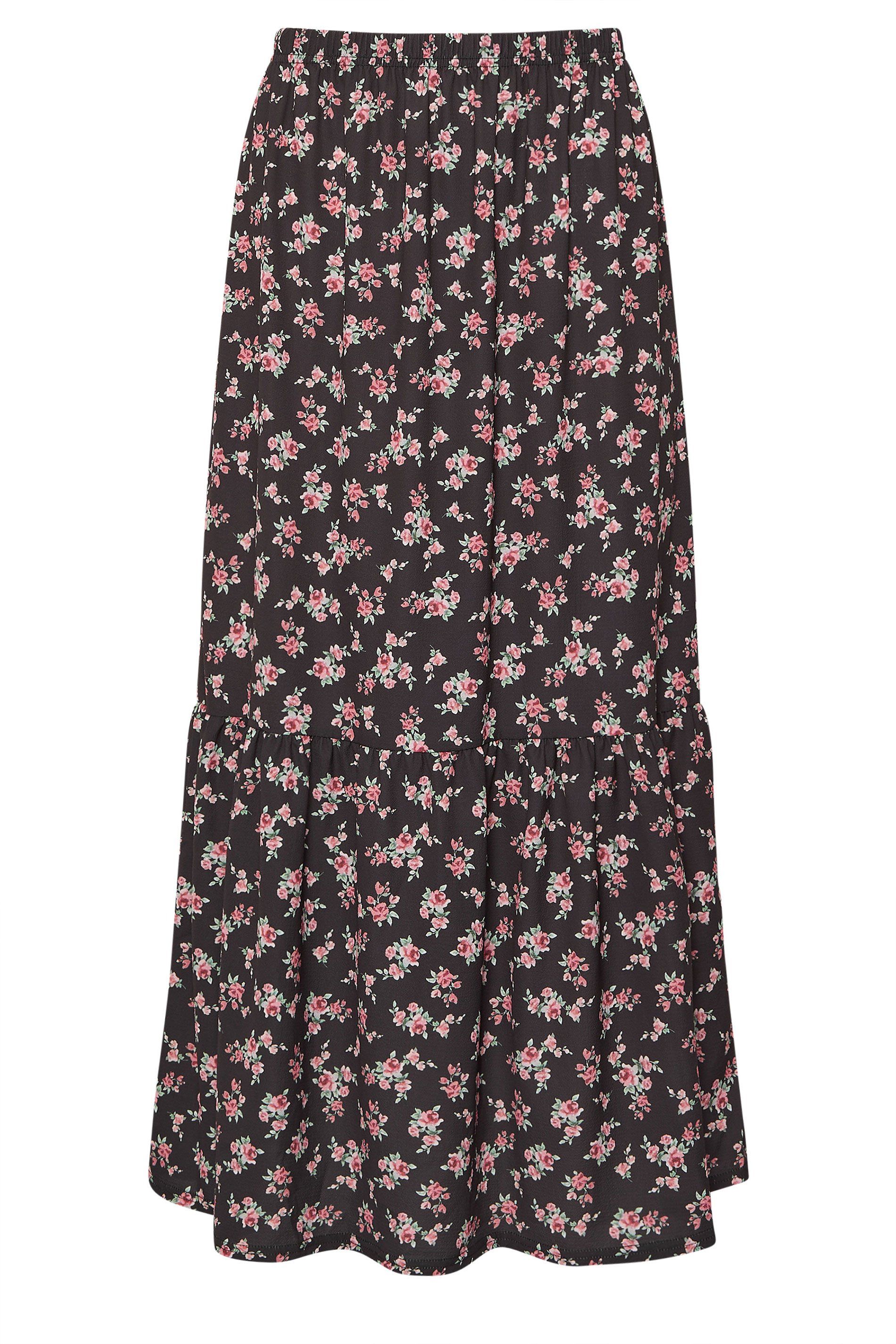 PixieGirl Ditsy Floral Tiered Maxi Skirt