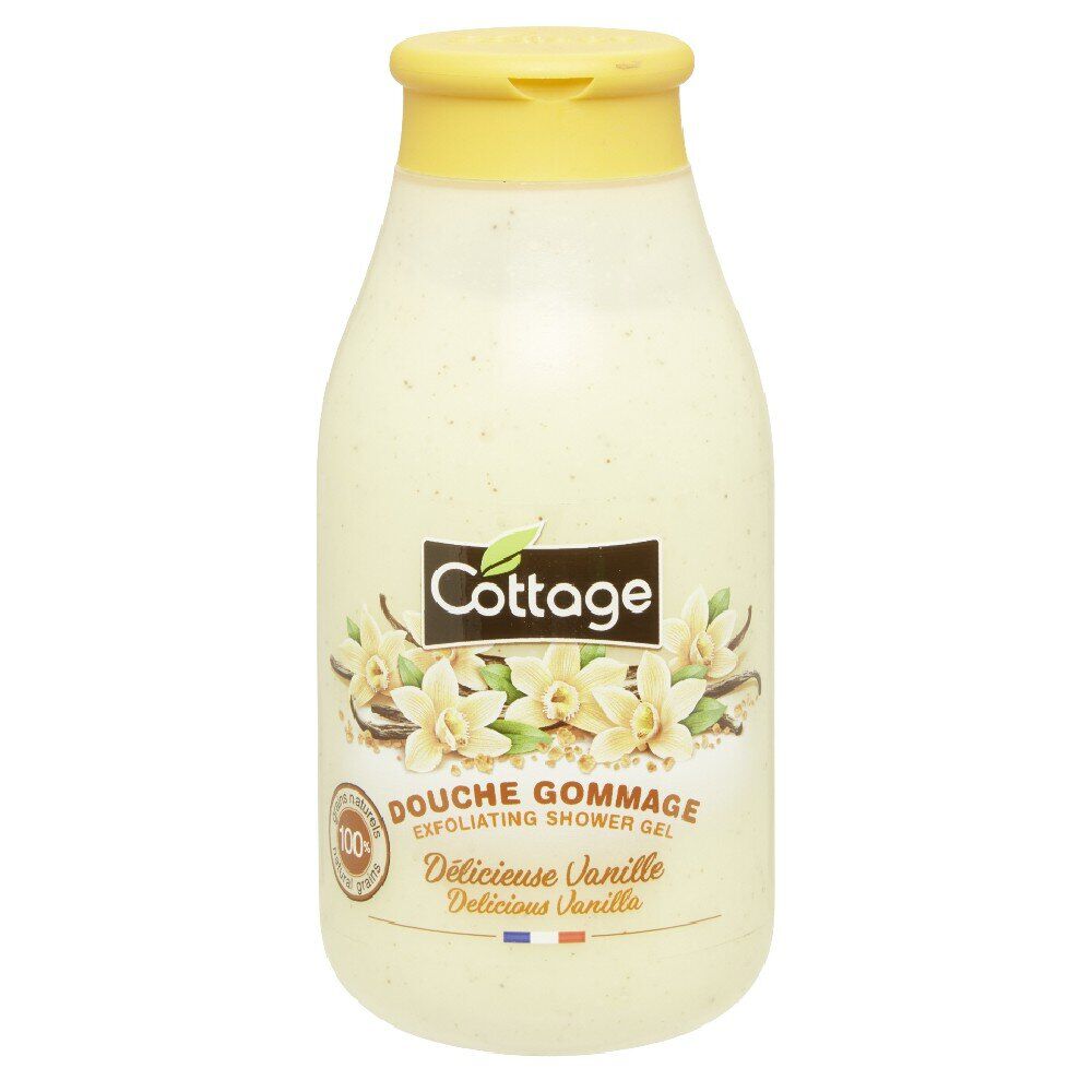 Gel douche exfoliant gommage Cottage vanille 270ml
