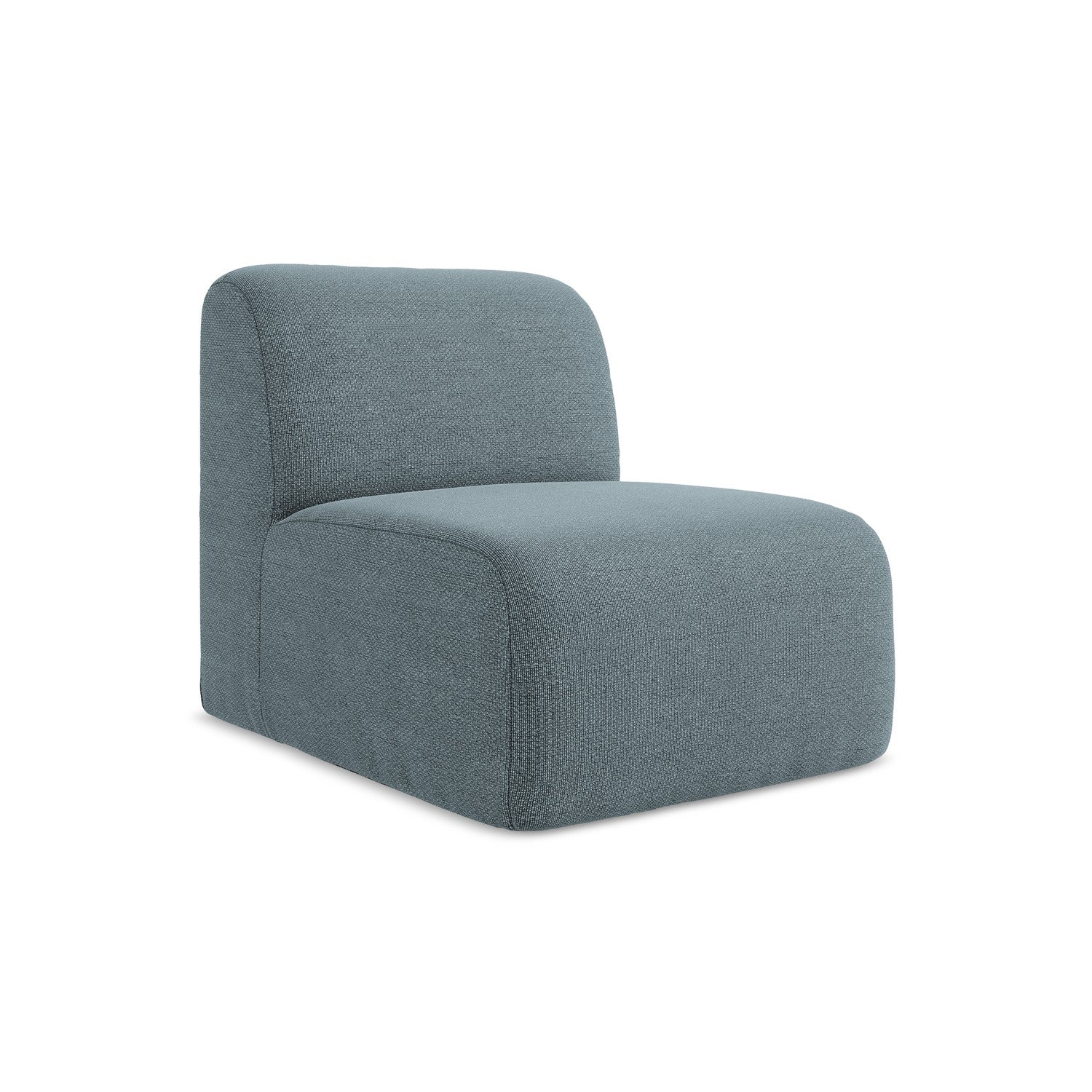LaMiaSofa Bankmodule midden Cervo - bouclé - jeans - 70x94x75