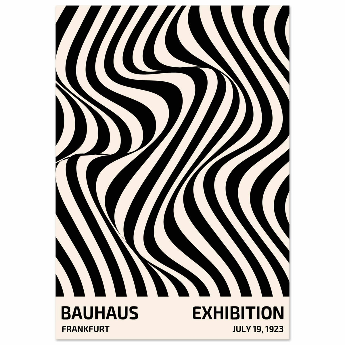 Artfulprints Poster Bauhaus - Exhibition Frankfurt  - 70x100 cm - Zwart / Wit