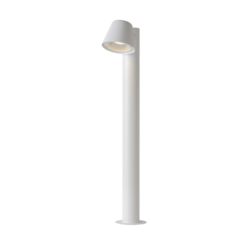 Borne extérieure LED Dingo blanche dimmable GU10 5 W LUCIDE