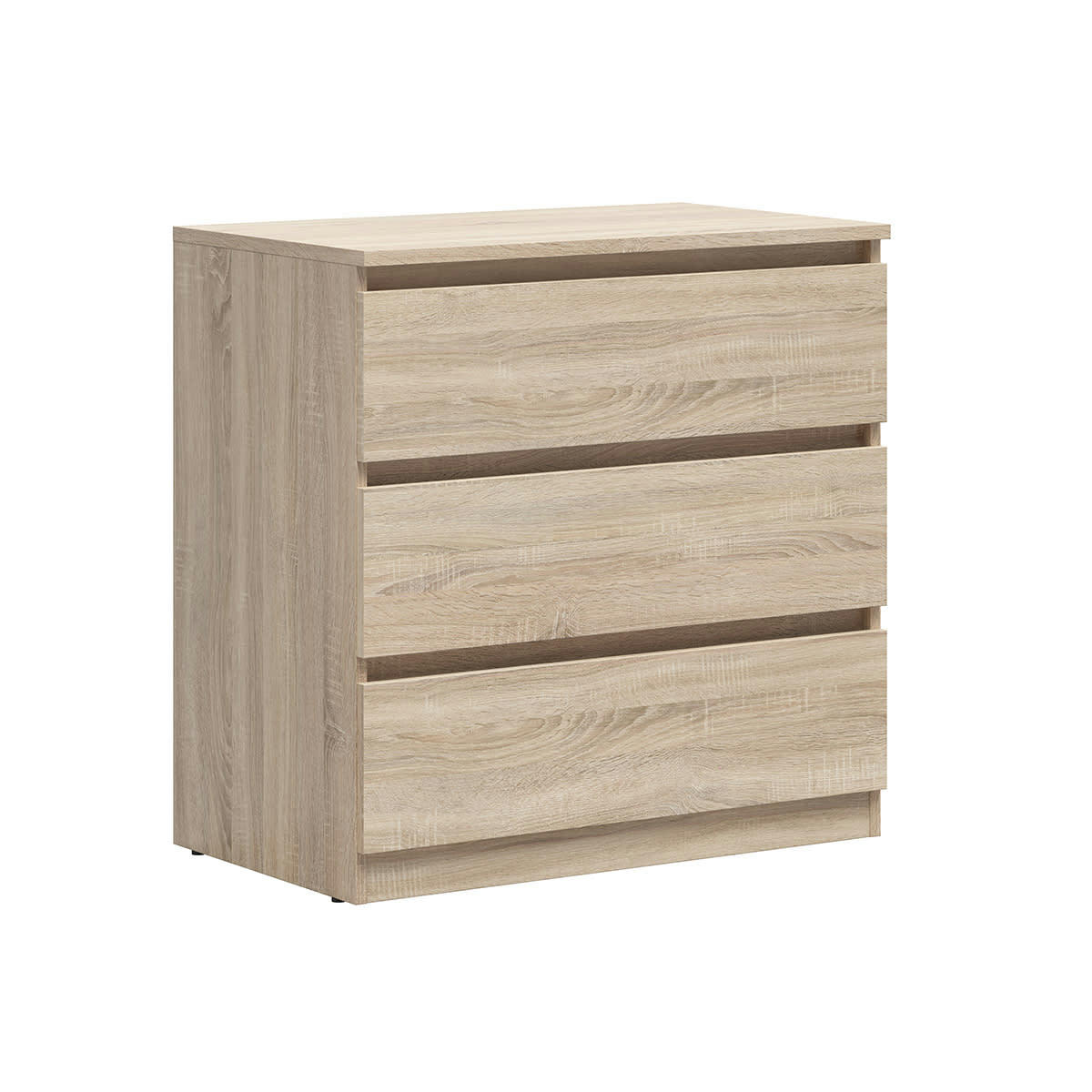 - Commode 3 tiroirs panneaux agglomérés naturel