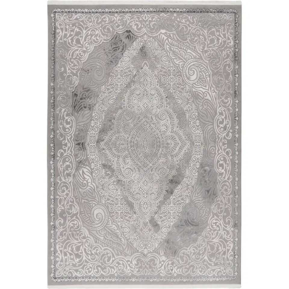 Lalee Vloerkleed Japandi stijl - 3D effect zilver 120x170 cm