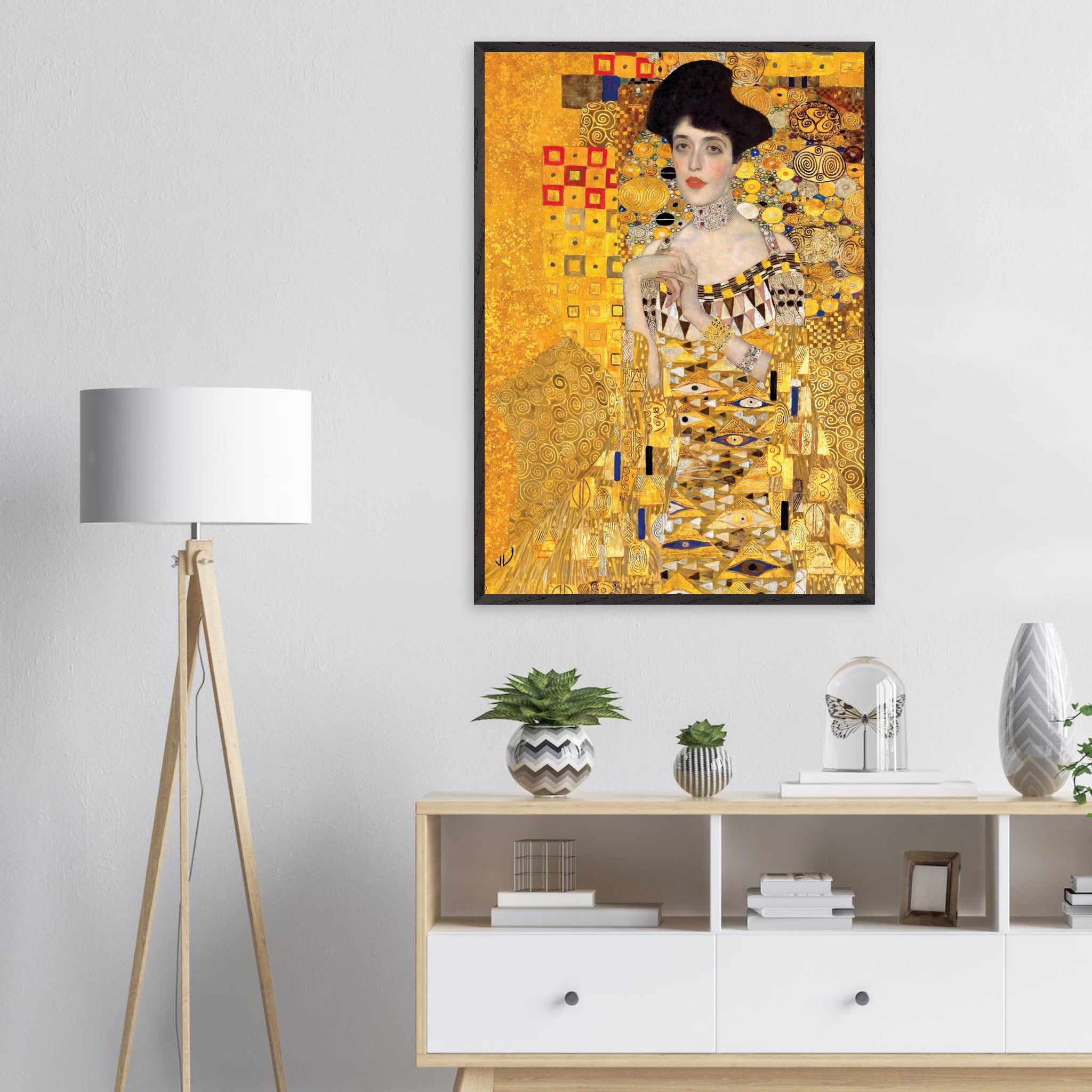 Artfulprints Poster Gustav Klimt - Portrait of Adele Bloch-Bauer I  - 70x100 cm - Geel