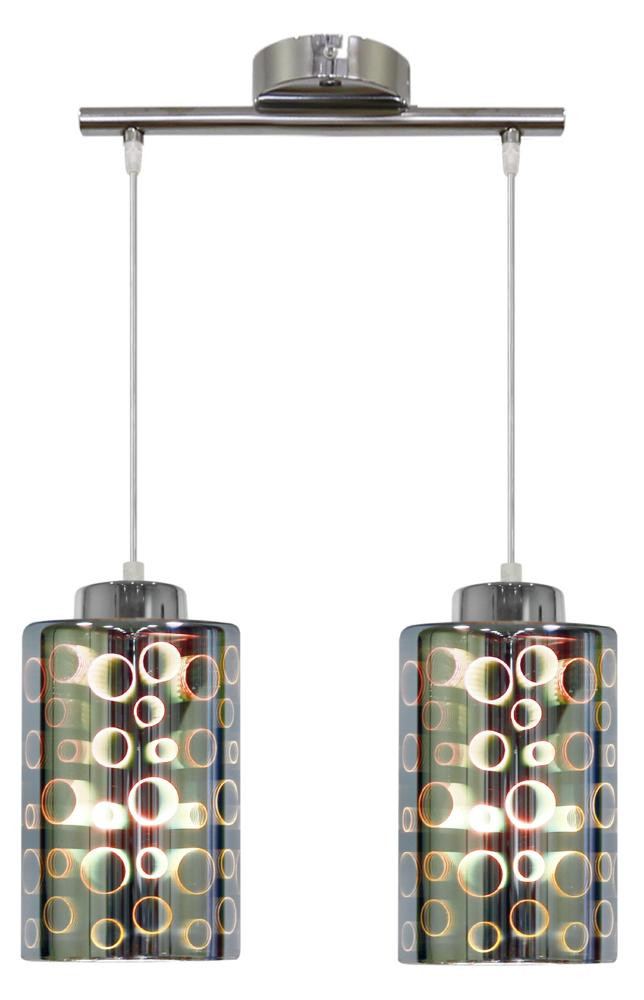 Lampa wisząca chromowana-czarna NOCTURNO 2xE27x40W Candellux