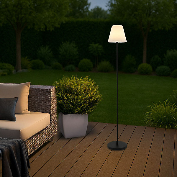 Lampadaire solaire à LED CLARA - Blanc, couleurs RVB