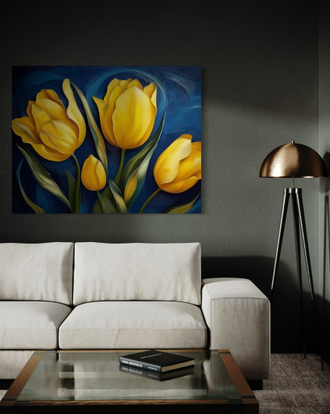 Feeby Obraz na płótnie, Tulipany Natura Kwiaty 60x40