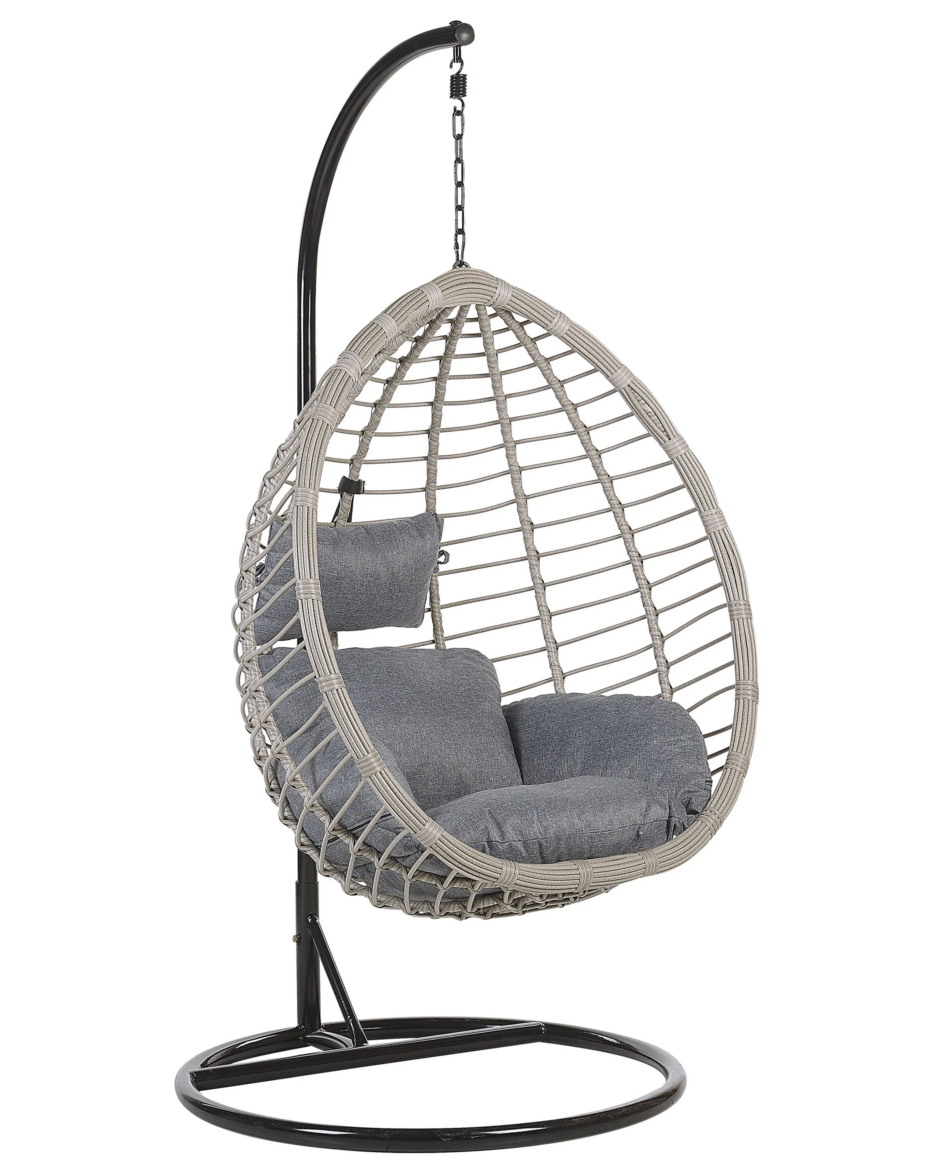 Hanging Chair TOLLO PE Rattan Grey