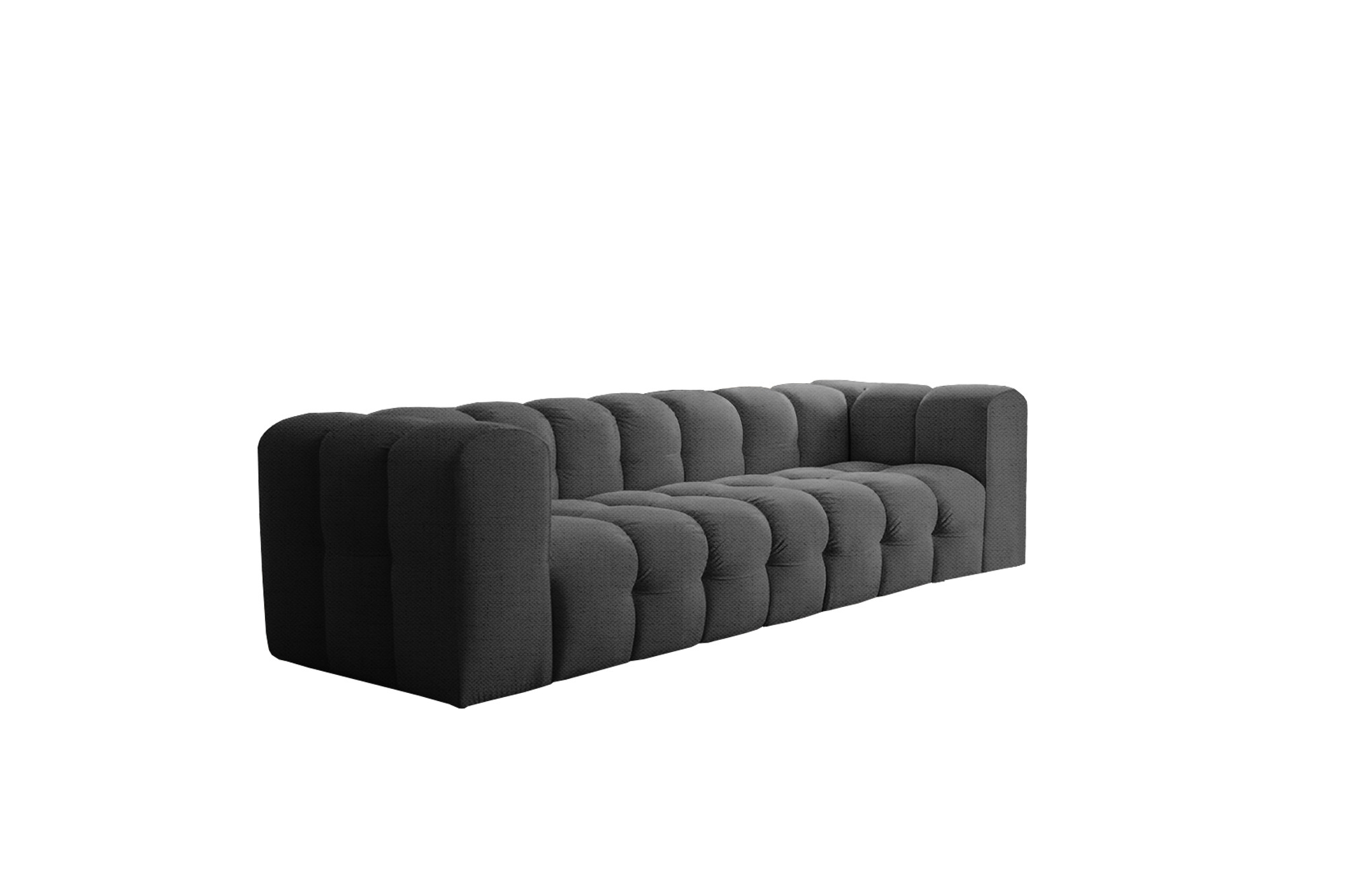Sofa Baloo, 4-osobowa, do salonu, tkanina Moly, antracyt
