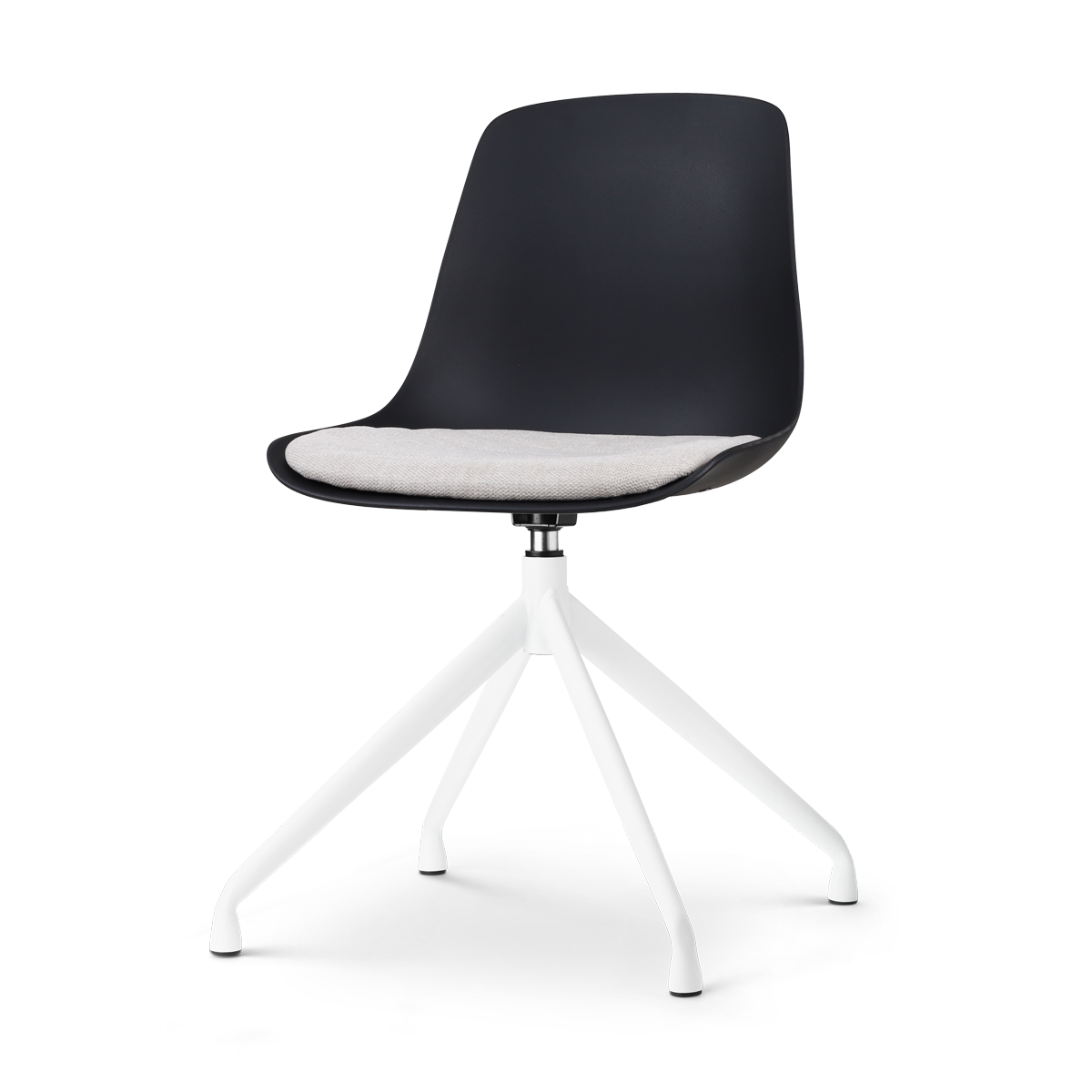 Nolon Nola-Liv Eetkamerstoel Zwart - Beige - Draaibaar - Wit