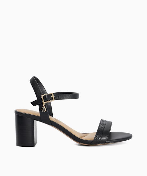 Jaycie Black - Block Heel Sandals