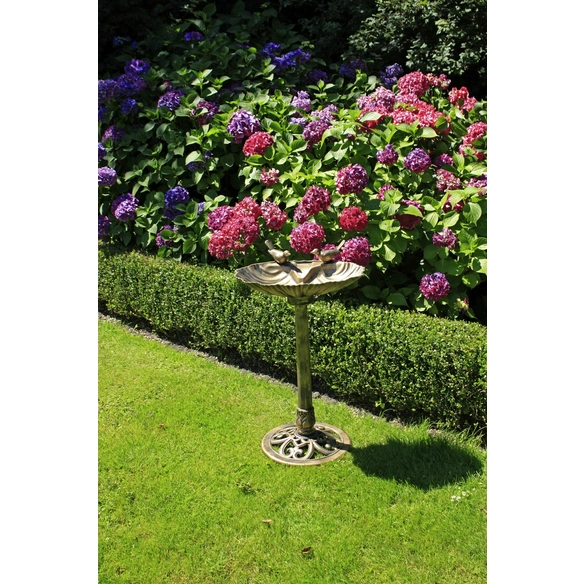 Vogeltränke, Kunststoff, bronzefarben
