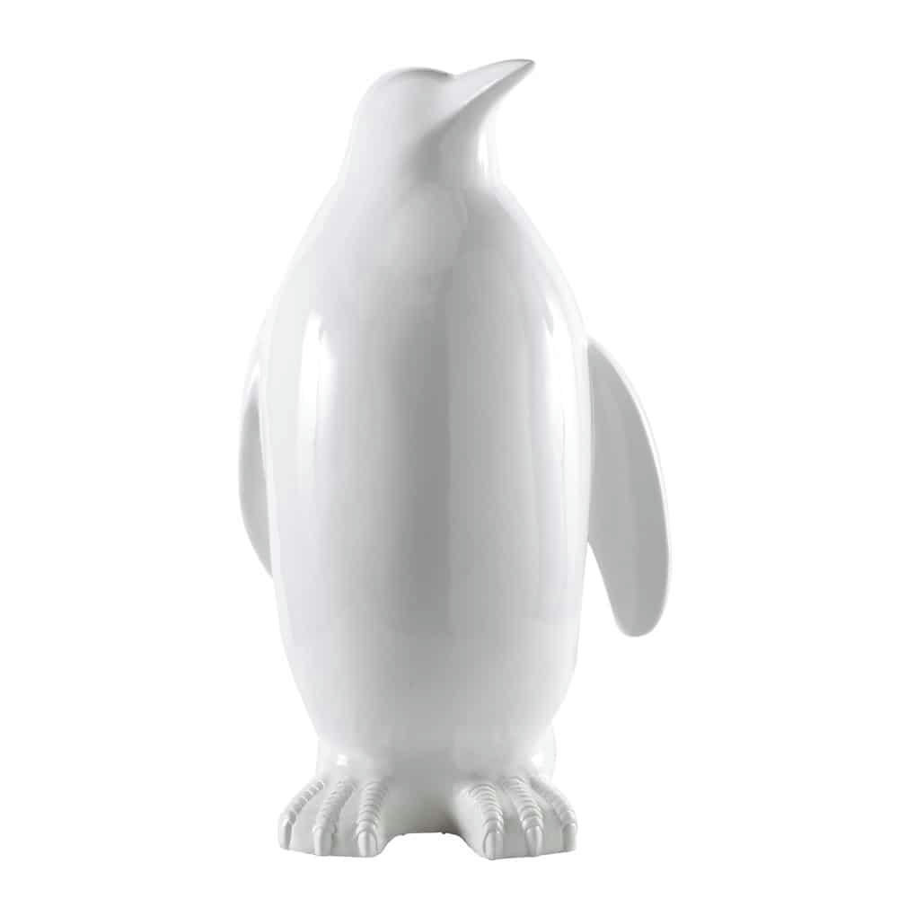 Wellington - Déco de jardin manchot en résine blanche H 88 cm WELLINGTON