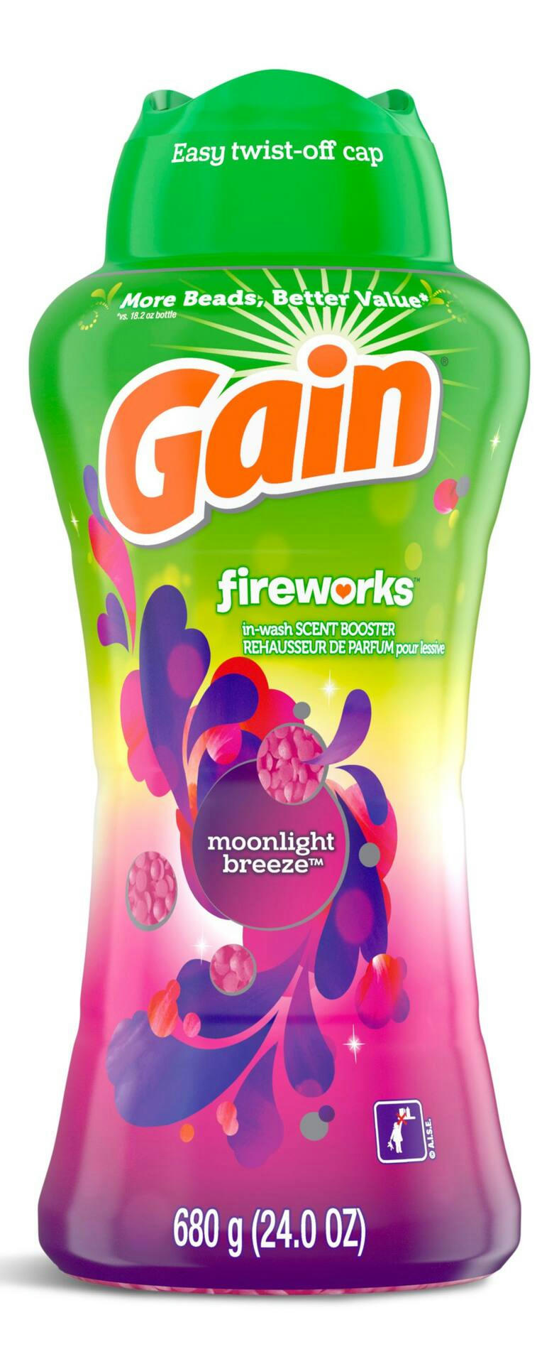 Gain Fireworks In-Wash Scent Booster Beads, Moonlight Breeze, 680 g