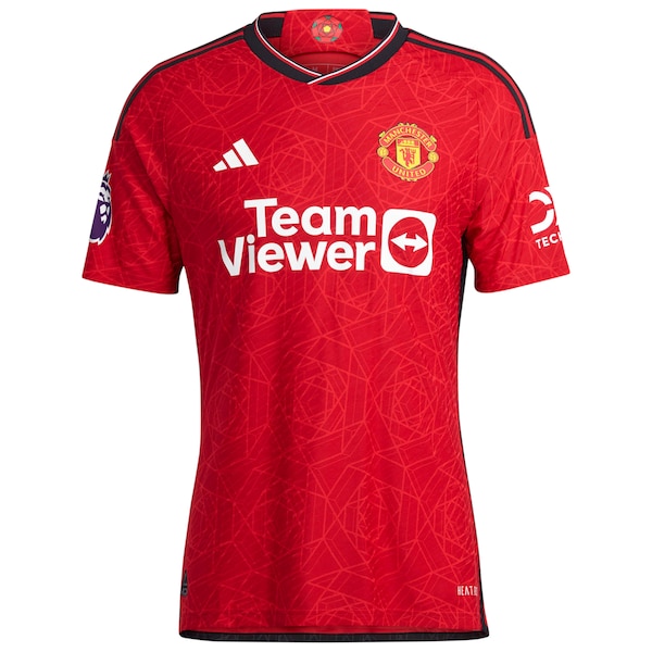 Manchester United adidas 2023/24 Home Authentic Custom Jersey - Red
