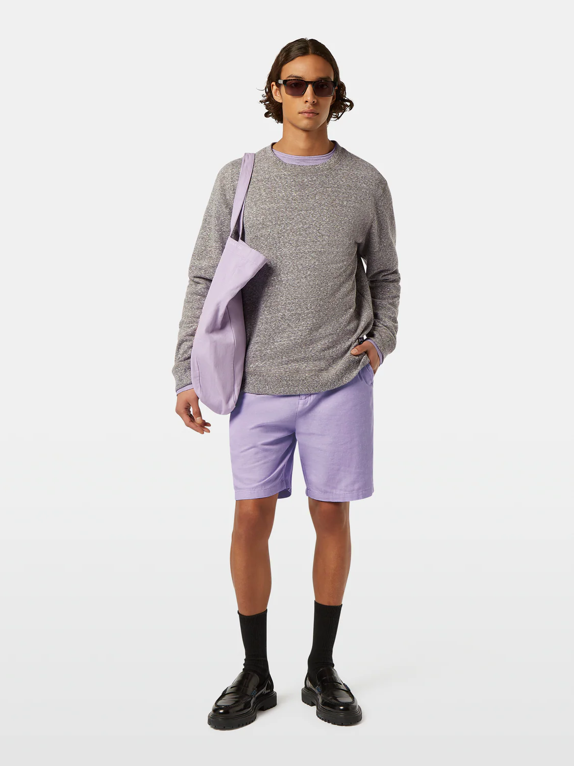 Regular-Fit Melange Sweatshirt