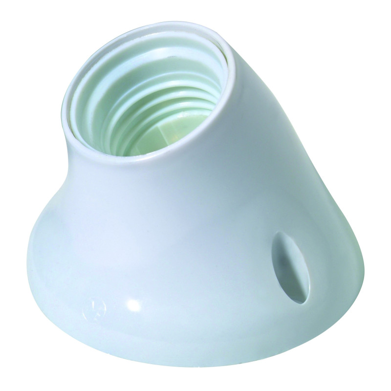 Soquet E27 blanc incliné PROFILE