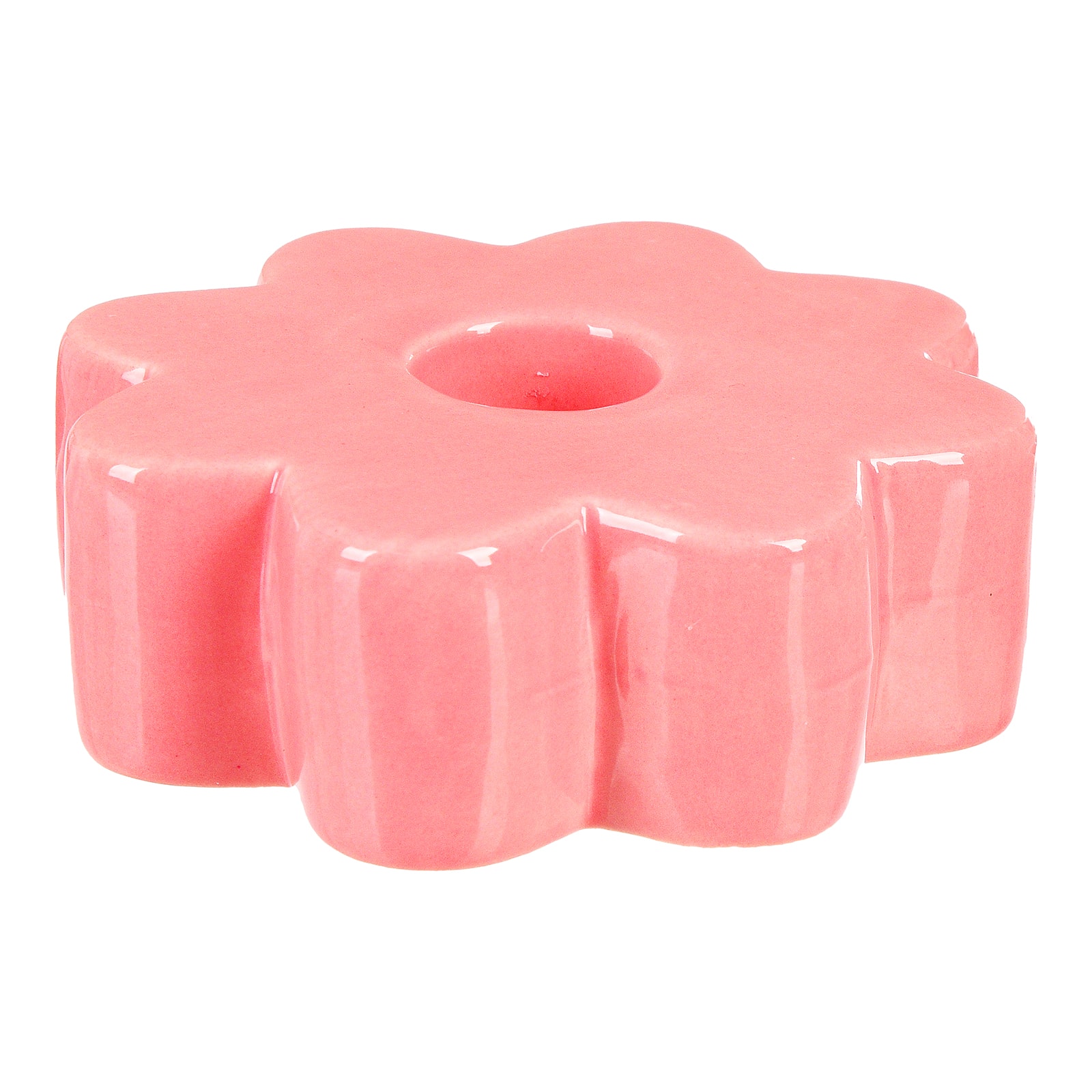 Stabkerzenhalter Blüte Pink, ⌀ 9 cm, H 30 mm
