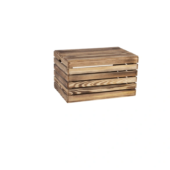 Aufbewahrungsbox, BxHxL: 37 x 30 x 50 cm, braun-geflammt