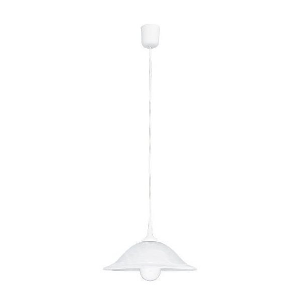 Lampa wisząca białe szkło alabastrowe Alabastro 1xE27x60W Rabalux