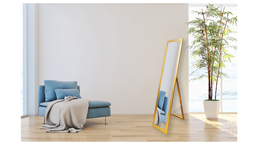 Lustro stojące 36x156 cm złote