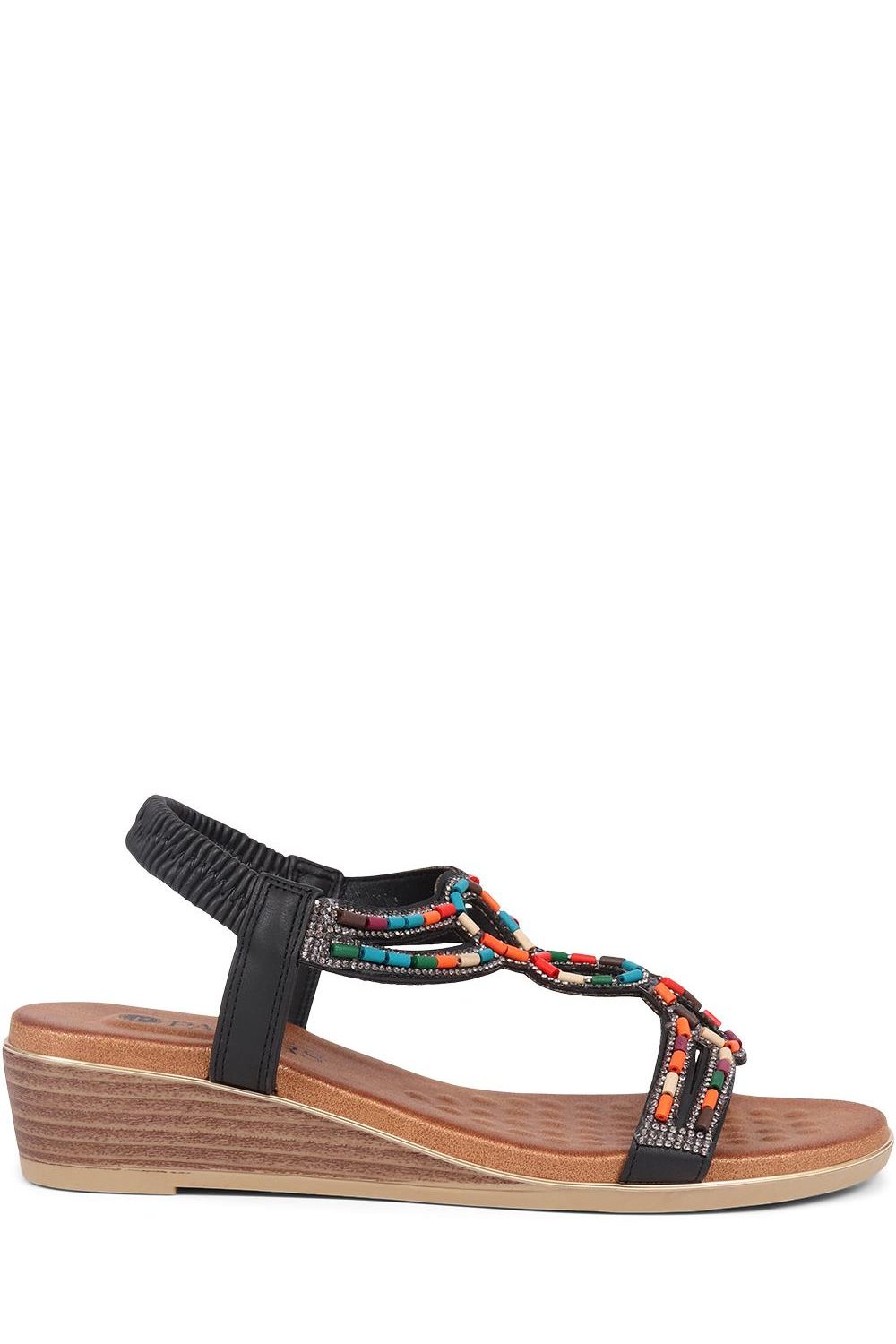 Pavers Embellished Wedge Sandals