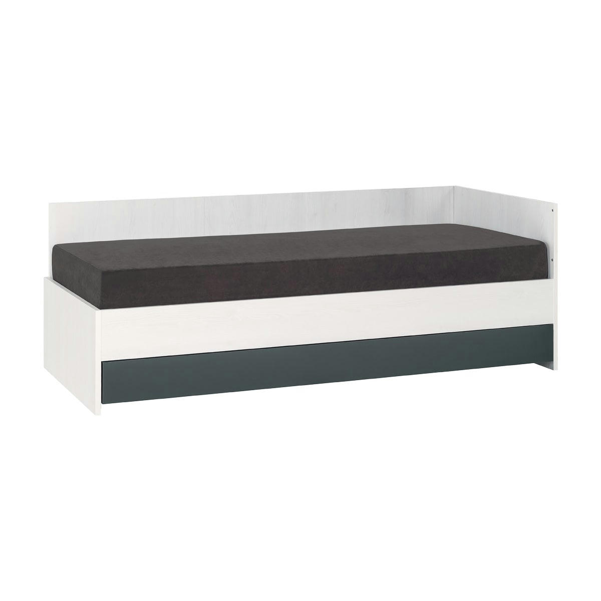 NEST - Lit banquette 90x200 blanc gris